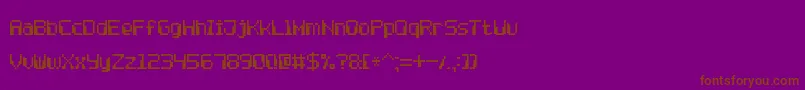 フォントComputerPixel7 – 紫色の背景に茶色のフォント