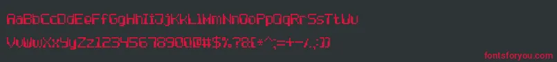 Police ComputerPixel7 – polices rouges sur fond noir