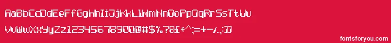 ComputerPixel7 Font – White Fonts on Red Background