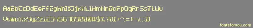 ComputerPixel7 Font – Yellow Fonts on Gray Background