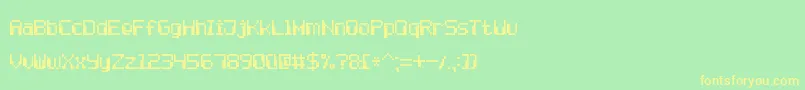 ComputerPixel7 Font – Yellow Fonts on Green Background