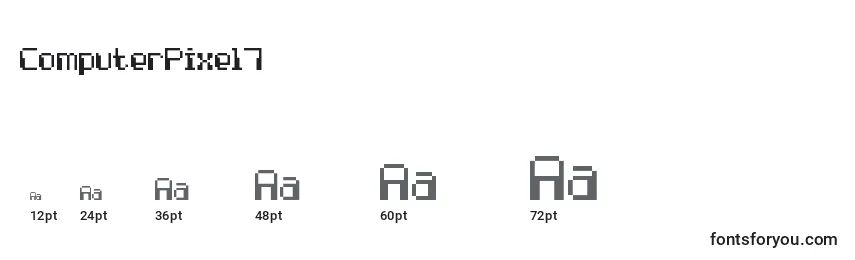 Размеры шрифта ComputerPixel7