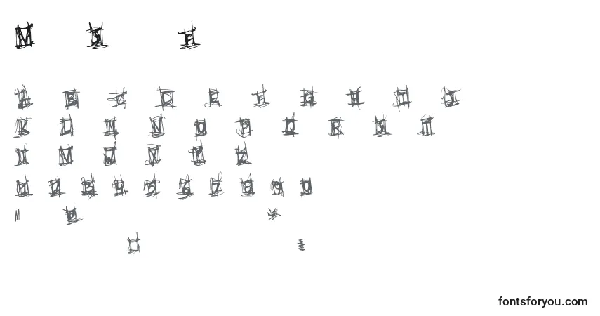 Czcionka VeryShortFuse – alfabet, cyfry, specjalne znaki