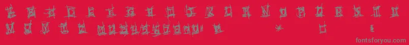 VeryShortFuse-Schriftart – Graue Schriften auf rotem Hintergrund