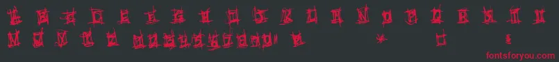 fuente VeryShortFuse – Fuentes Rojas Sobre Fondo Negro