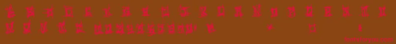 VeryShortFuse Font – Red Fonts on Brown Background