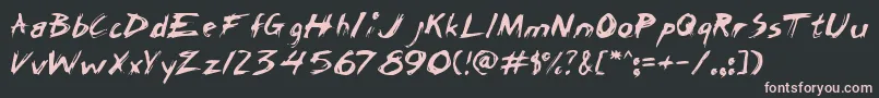 Chickscraoe Font – Pink Fonts on Black Background