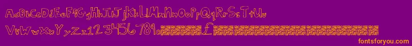 SquareDeal Font – Orange Fonts on Purple Background