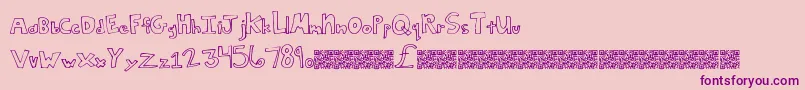 SquareDeal Font – Purple Fonts on Pink Background