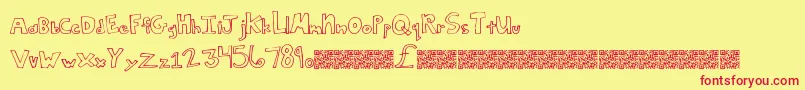 SquareDeal Font – Red Fonts on Yellow Background