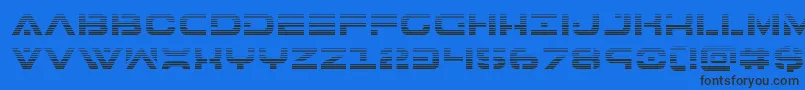 7thservicegrad Font – Black Fonts on Blue Background