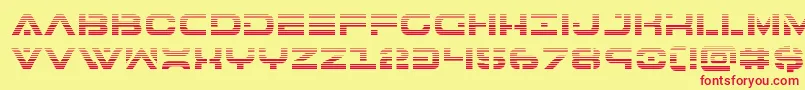 7thservicegrad Font – Red Fonts on Yellow Background