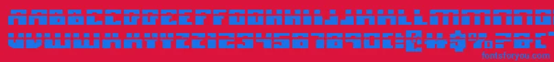 MicronianExpandedLaser Font – Blue Fonts on Red Background