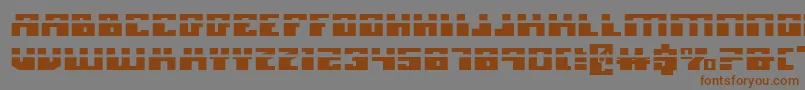 MicronianExpandedLaser Font – Brown Fonts on Gray Background
