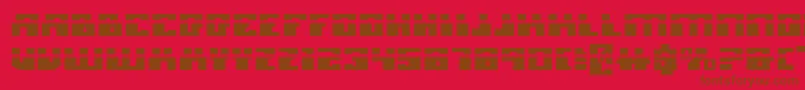 MicronianExpandedLaser Font – Brown Fonts on Red Background