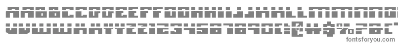 フォントMicronianExpandedLaser – 白い背景に灰色の文字