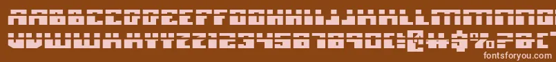 MicronianExpandedLaser Font – Pink Fonts on Brown Background