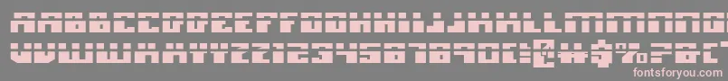 MicronianExpandedLaser-Schriftart – Rosa Schriften auf grauem Hintergrund