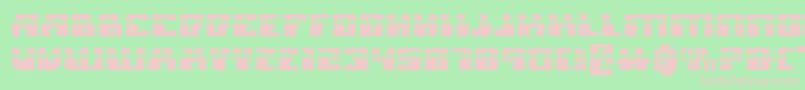 MicronianExpandedLaser Font – Pink Fonts on Green Background