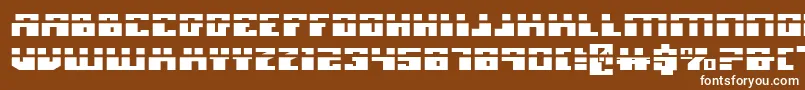 MicronianExpandedLaser Font – White Fonts on Brown Background