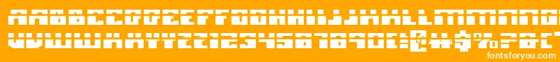 MicronianExpandedLaser Font – White Fonts on Orange Background