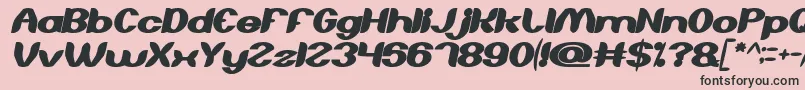 AboutYouBoldItalic Font – Black Fonts on Pink Background