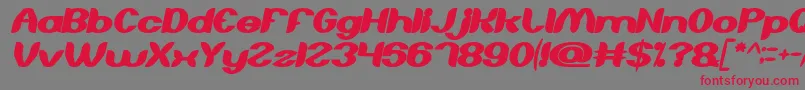 AboutYouBoldItalic Font – Red Fonts on Gray Background
