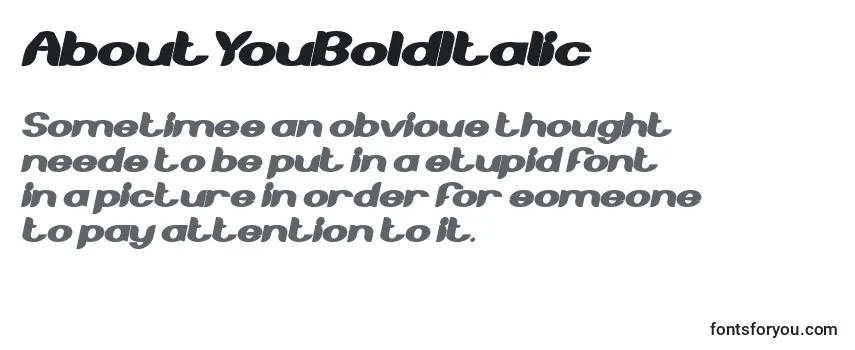 Przegląd czcionki AboutYouBoldItalic
