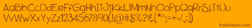 Подробнее о шрифте KitsuXd Шрифт KitsuXd – коричневые шрифты на оранжевом фоне