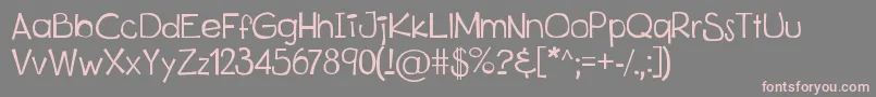 KitsuXd Font – Pink Fonts on Gray Background