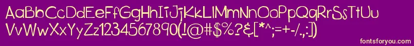 KitsuXd Font – Yellow Fonts on Purple Background