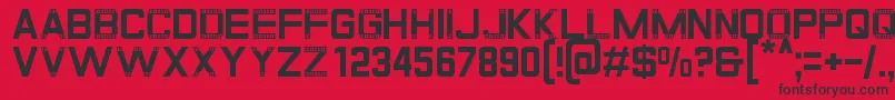 Gratis Font – Black Fonts on Red Background