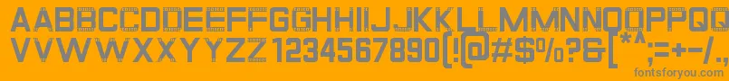 Gratis Font – Gray Fonts on Orange Background