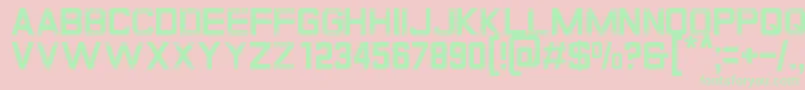 Gratis Font – Green Fonts on Pink Background