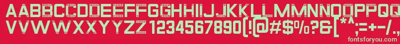 Gratis Font – Green Fonts on Red Background