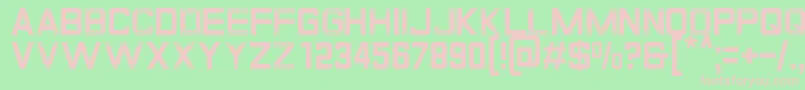 Gratis Font – Pink Fonts on Green Background