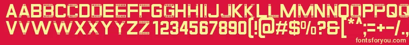 Gratis Font – Yellow Fonts on Red Background