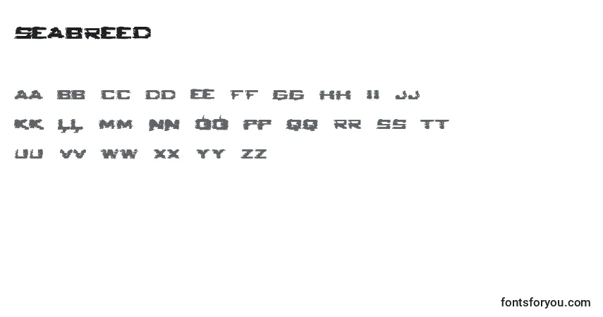 Czcionka Seabreed2 – alfabet, cyfry, specjalne znaki