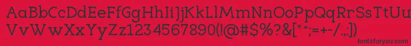 フォントEligibleRegular – 赤い背景に黒い文字