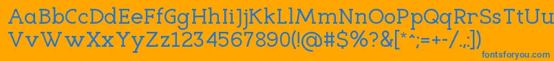 Шрифт EligibleRegular – синие шрифты на оранжевом фоне