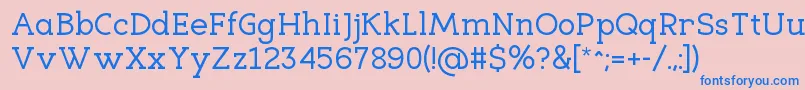 EligibleRegular-fontti – siniset fontit vaaleanpunaisella taustalla