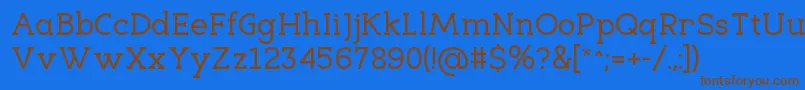 Шрифт EligibleRegular – коричневые шрифты на синем фоне
