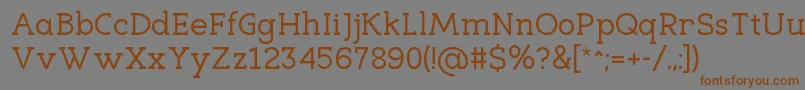 EligibleRegular Font – Brown Fonts on Gray Background