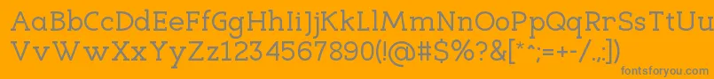 Шрифт EligibleRegular – серые шрифты на оранжевом фоне