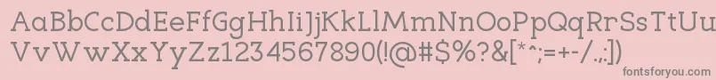 フォントEligibleRegular – ピンクの背景に灰色の文字