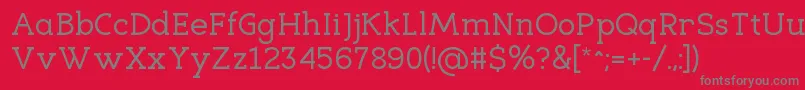 EligibleRegular-Schriftart – Graue Schriften auf rotem Hintergrund