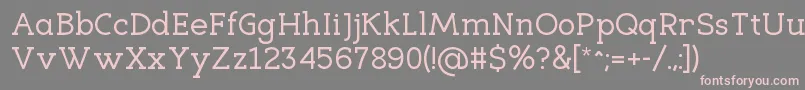 フォントEligibleRegular – 灰色の背景にピンクのフォント