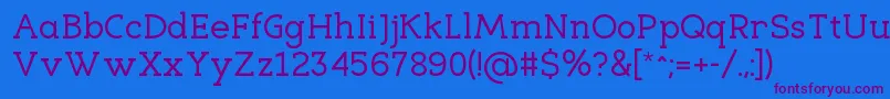 EligibleRegular Font – Purple Fonts on Blue Background