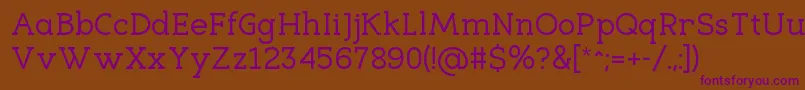 EligibleRegular Font – Purple Fonts on Brown Background