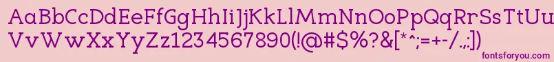 EligibleRegular-fontti – violetit fontit vaaleanpunaisella taustalla